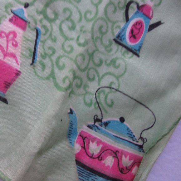 SALE Vintage Handkerchief Mid Century Design Mary Lewis - Picture 7 of 8